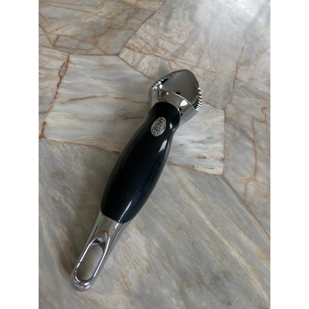 Dansk Chrome Ice Cream Scoop Serrated Edge Black Ergonomic Handle MCM Style